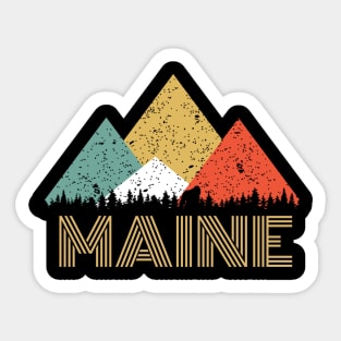 Secret Sasquatch Hidden Retro Maine with Hiding Bigfoot Sticker